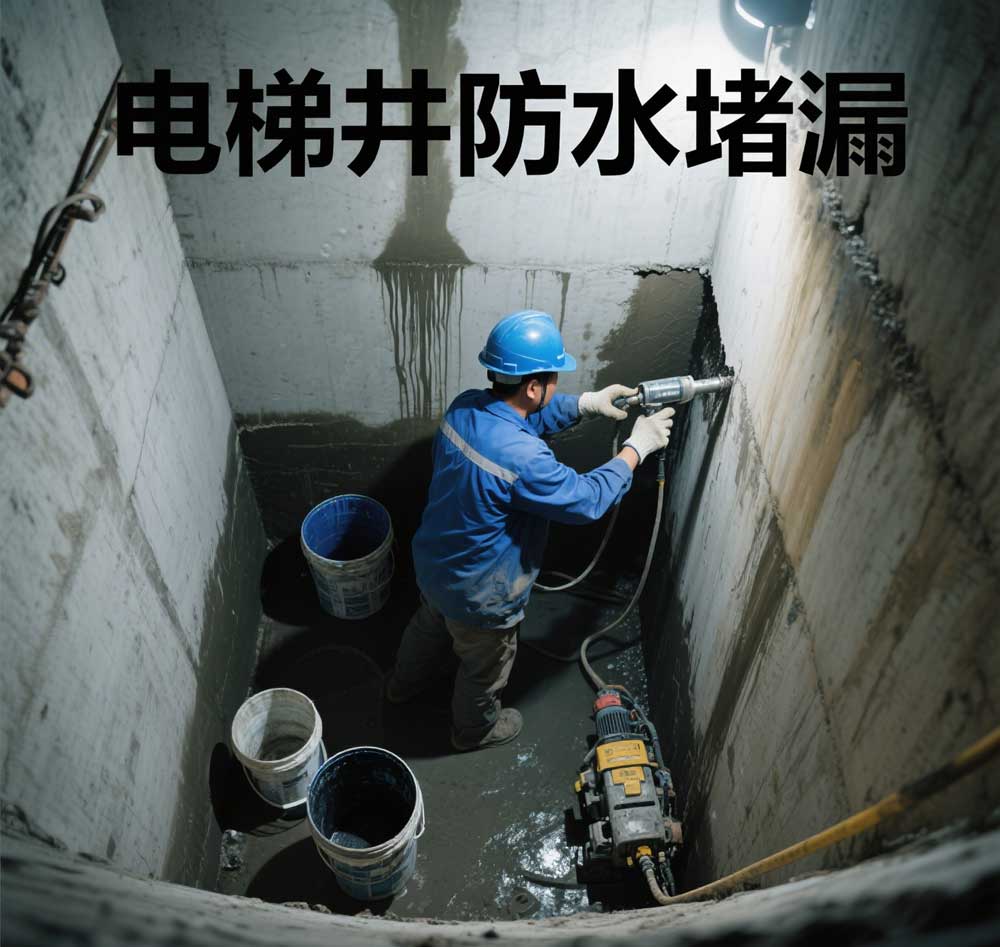电梯井防水堵漏，抚顺专业电梯井漏水维修公司